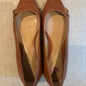 Ralph Lauren Women's Brown Leather Pointed Toe Flats